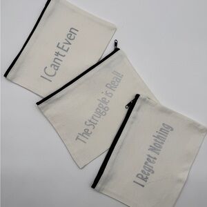 NWOT 3 Hangover Kit/Cosmetic/Makeup Bags